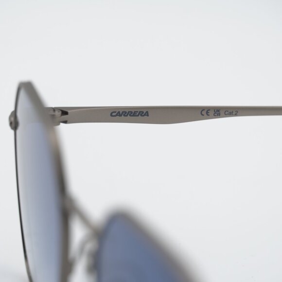 CARRERA 334/S 0R81 08 Sunglasses Ruthenium Geometric Frame, Blue Lenses - Picture 10 of 12
